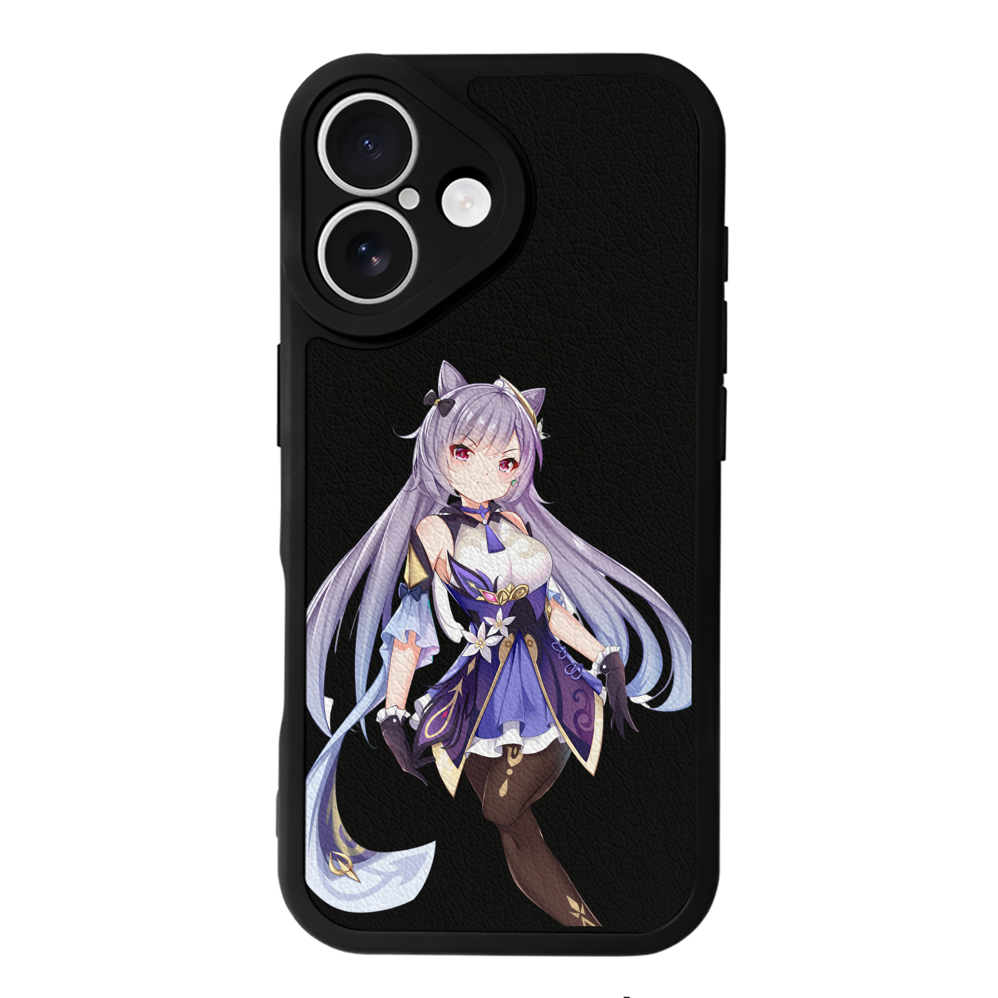 げんし神 刻晴 こくせい genshin Kokusei 【iPhone 16シリーズ対応】シリコンスマホケース（レザー調） 材質：シリコン
